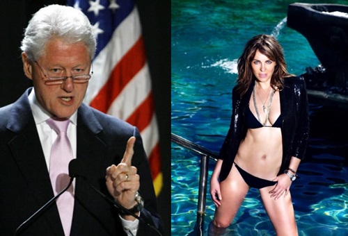 빌 클린턴 전 미국 대통령(왼쪽)이 할리우드 배우 엘리자베스 헐리와 불륜설에 휩싸였다. /서울신문 제공