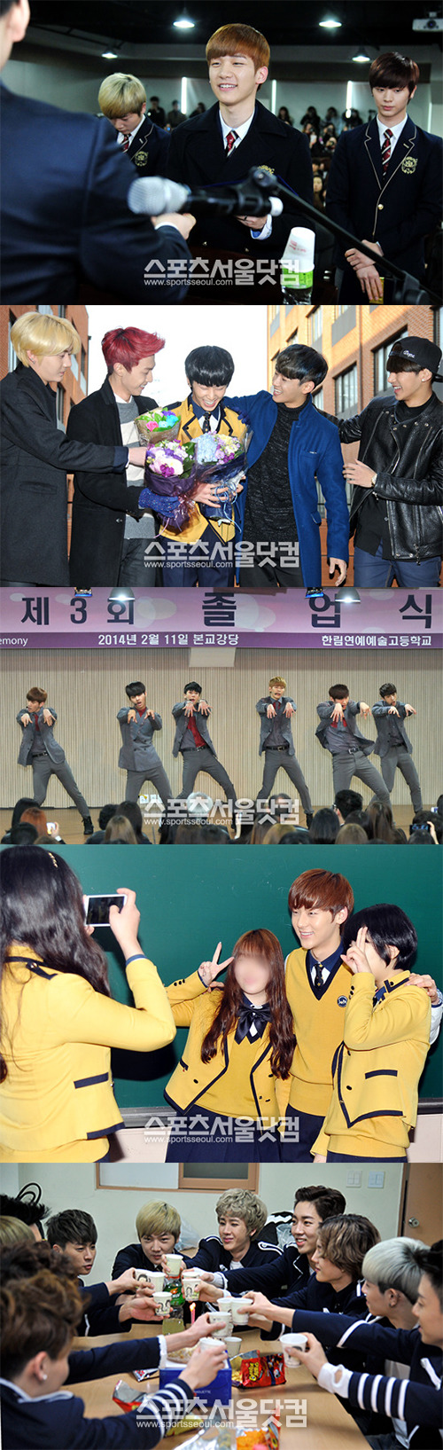 빅스 혁, 마이네임 채진, 뉴이스트 민현, 탑독 야노(위에서부터) 등 올해 고등학교를 졸업한 스타들이 친구들과 동료 멤버들의 축하 속에 스무 살 성인이 됐다. /김슬기 인턴기자