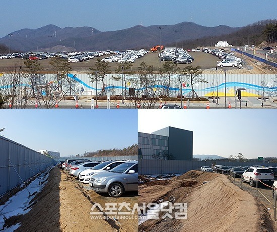 호텔부지 내 주차된 차량과 철제 펜스 사이에는 2m가 넘는 가파른 경사가 있어 자칫 큰 부상으로 이어질 수 있는 상태다.