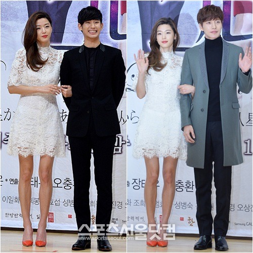 도매니저와 이휘경, 누가 더 천송이랑 잘 어울리나요? 전지현(왼쪽)이 김수현과 이어질지 박해진(오른쪽)과 이어질지, 혹은 또 다른 결말이 나올지 별그대 마지막회에 시청자들의 관심이 집중되고 있다. /최진석 기자