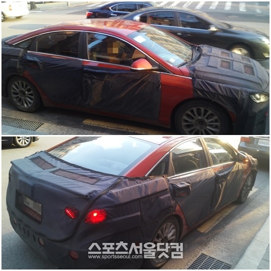 현대자동차 신형 쏘나타 측면과 후측면 스파이샷