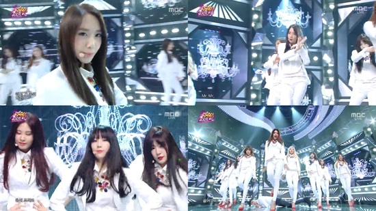 국내 대표 걸그룹 소녀시대가 신곡 미스터 미스터 무대를 보여줬다./MBC 화면캡처