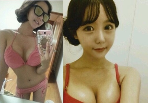 김리하가 섹시미를 뽐내는 셀카로 주목을 받고 있다. / 온라인 커뮤니티