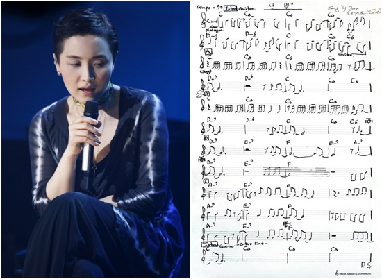 가수 이소라가 새 앨범 발매 전 수록곡의 악보를 공개했다.