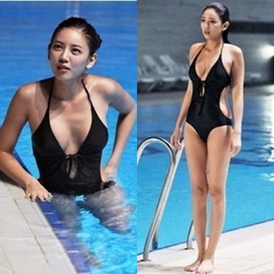 배우 이태임의 수영복 사진이 공개돼 시선을 모으고 있다. / 온라인 커뮤니티