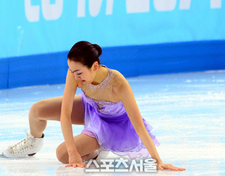 아사다 마오가 자국에서 열린 세계선수권대회 여자싱글 쇼트프로그램에서 최고점을 받았다. / 스포츠서울 DB