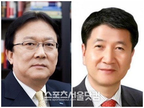 31일 삼성그룹 내 보험사인 삼성생명과 화재에 따르면 박근희 전 삼성생명 대표이사(왼쪽)과 김창수 전 삼성화재 대표이사의 연봉이 5억여 원 가량 차이났다./더팩트DB