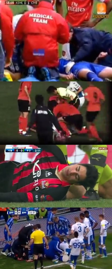 경기 중 동료애 정신을 보여준 셰브첸코, 김진규, 칸카바가 그라운드의 영웅들로 주목받고 있다. / 유튜브 영상 캡처