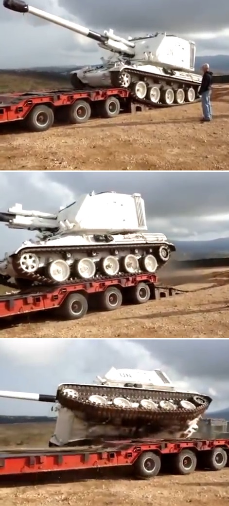 최근 유튜브에 탱크 옮기다 실패라는 제목의 영상이 올라와 누리꾼들의 눈길을 끌고 있다. /유튜브 영상 캡처