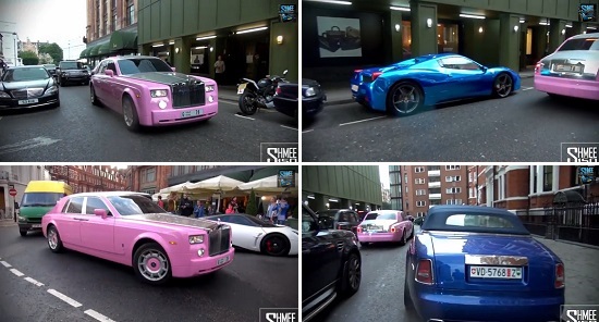 최근 유튜브에 최고급 플래그십 세단인 롤스로이스가 공개됐다. 하지만 이 차량은 최고급 세단에 다소 어울리지 않은 분홍색을 띠고 있어 눈길을 끈다. /유튜브 영상 캡처
