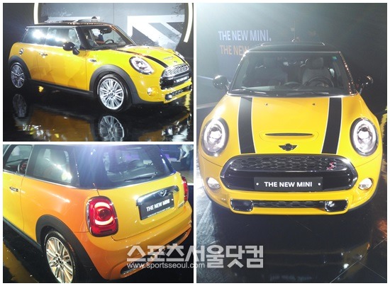 BMW 코리아는 지난 10일 경기 파주시 출판단지 내 아시아출판문화정보센터에서 뉴 미니를 정식 출시했다. 뉴 미니는 독특하고 귀여운 디자인이 눈에 띈다. /신진환 기자