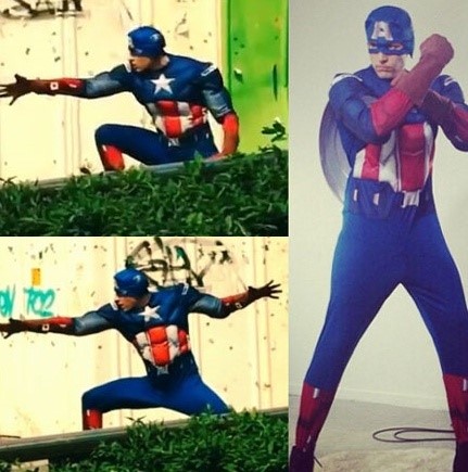 배우 줄리엔 강이 캡틴 아메리카로 변신했다./줄리엔 강 인스타그램 캡처