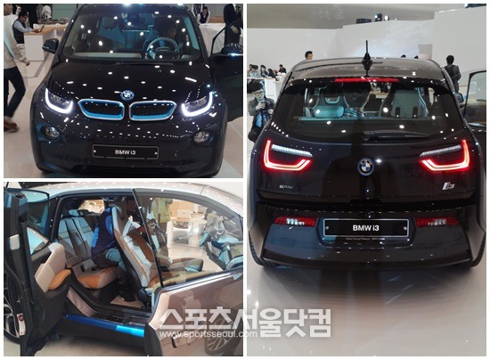 BMW코리아는 24일 서울 동대문디자인플라자에서 신차발표회를 열고 순수 프리미엄 전기차 i3를 공개했다. /동대문디자인플라자=신진환 기자
