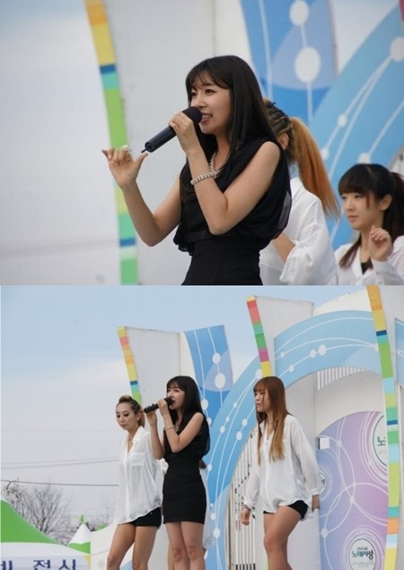 꿈의 무대로 KBS 전국노래자랑을 꼽았던 이지민은 데뷔 후 전국노래자랑에서 타이틀곡 붕붕붕을 불렀다./윈원엔터테인먼트 제공