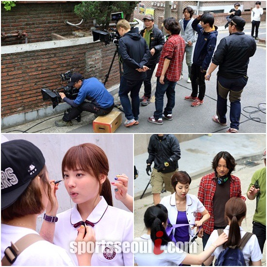 종합편성채널 JTBC 주말드라마 달래된 장국이 지난달 30일 서울 마포구 성암로 한 오피스텔 앞에서 촬영이 진행되고 있다./남윤호 기자, 와이트리미디어 제공