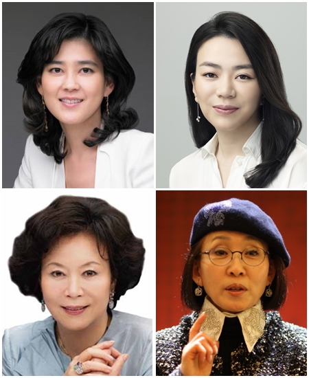 이부진 호텔신라 사장을 비롯해 조현아 대한항공 부사장, 박성경 이랜드 부회장, 신영자 롯데쇼핑 사장(왼쪽 위 시계방향) 등이 국내 호텔 업계에서 여풍을 주도하고 있다./더팩트DB