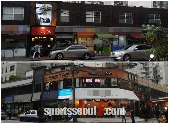 노른자쇼핑 옆 건물에 있는 SAZA 라이온이라는 카페(위)는 유 전 회장의 장남 대균(44)씨 소유다. 이 건물 2층은 세모그룹 관련 회사로 알려졌지만, 그 외 1층에 자리 잡은 나머지 상가들은 구원파와 관련이 없었다. 또 노른자쇼핑과 같은 상가 건물을 쓰는 여러 상점들도 구원파 신도가 아니라며 억울하다고 말했다.