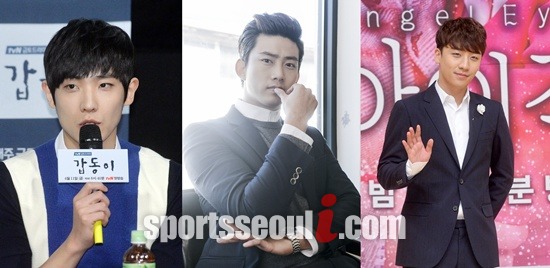 아이돌 그룹 엠블랙 멤버 이준(왼쪽), 2PM 멤버 택연(가운데), 빅뱅 멤버 승리(오른쪽)가 연기자로 활동 반경을 넓히고 배우돌 반열에 올랐다. / 문병희 기자, 최진석 기자, 문병희 기자