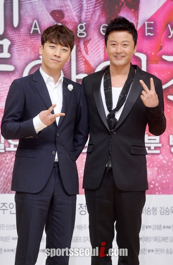 승리(왼쪽)도 SBS 주말드라마 엔젤아이즈로 첫 정극 연기에 도전했다. 극 중에서 공형진과 콤비를 이루며 활력을 불어넣고 있다. / 문병희 기자