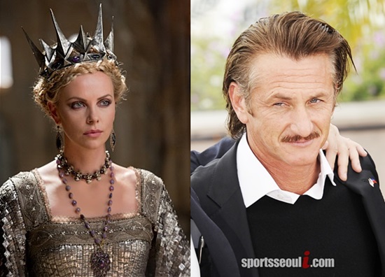 할리우드 배우 숀 펜(오른쪽)과 샤를리즈 테론 커플이 본격적으로 결혼 준비를 시작했다고 알려졌다. / 영화 스노우 화이트 앤 더 헌츠맨 스틸, 더팩트DB