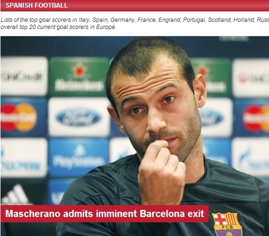 하비에르 마스체라노가 리버풀이나 나폴리로 이적할 가능성이 제기되고 있다. / 풋볼다이렉트뉴스 캡처