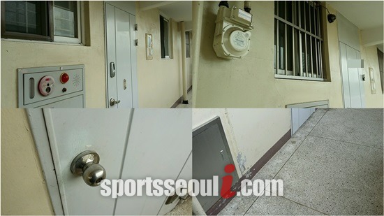 18일 밤 층간소음으로 이웃간 살인사건이 발생한 아파트 피해자의 집 현관문은 굳게 잠겨 있었다.