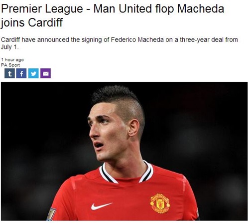 28일 페데리코 마케다가 카디프 시티행이 결정된 가운데 새로운 각오를 밝혔다. / 유로스포트 캡처