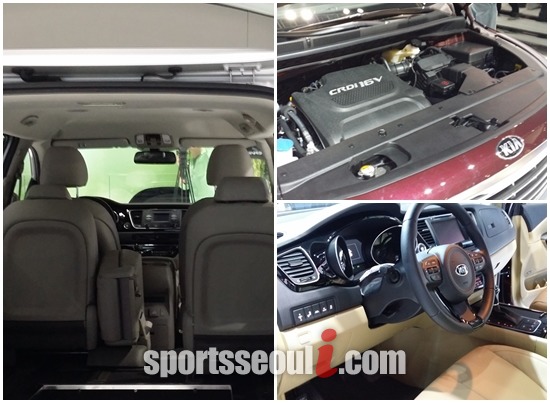 올 뉴 카니발은 R2.2 E-VGT 디젤 엔진 탑재로 최고 출력 202마력, 최대 토크 45kg·m의 성능을 낸다.