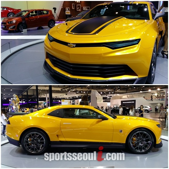 쉐보레는 영화 트랜스포머의 주인공인 카마로 콘셉트카(범블비)를 2014 부산 모터쇼에 전시했다.