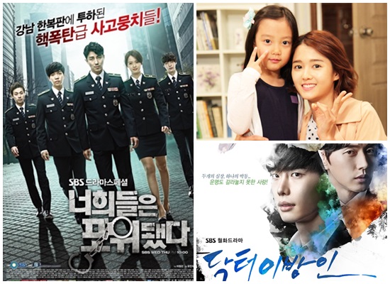 SBS가 현충일 특집 대신 너희들은 포위됐다 사랑만 할래 닥터 이방인 (왼쪽부터 시계방향) 등 드라마 재방송을 집중적으로 편성했다./SBS 제공