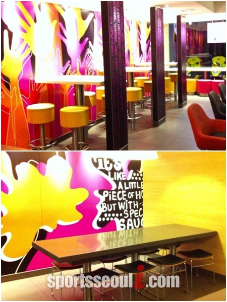 패스트푸드점에서 카페형 공간으로 인테리어를 바꾸며 이미시 쇄신을 노리고 있다.