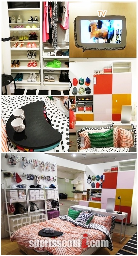 이케아 헤이홈 팝업스토어는 밝은 색깔의 가구들과 개인의 라이프스타일에 맞춘 콘셉트로 꾸민 인테리어 등으로 주목을 받고 있다.