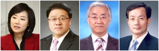 박근혜 대통령이 12일 단행한 청와대 정무·경제·교육문화·민정 수석 교체의 핵심 키워드는 안정이다. 조윤선 정무수석, 안종범 경제수석, 송광용 교육문화수석, 김영한 민정수석(왼쪽부터)을 임명한 것은 세월호 참사 과정에서 약화한 국정운영 동력을 회복하기 위한 것으로 풀이된다. /서울신문 제공