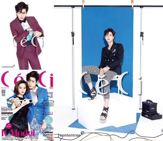 박해진이 패션지 화보에서 신인 모델과 케미를 보여주며 스타일리시한 매력을 자랑했다. / 쎄씨 제공