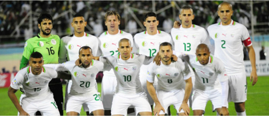 알제리가 18일 열린 브라질 월드컵 조별리그 H조 1차전 벨기에전에서 1-0으로 앞서고 있다. / 알제리사이트닷컴(algeriesite.com) 캡처