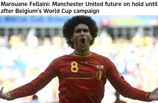 마루엥 펠라이니가 4일 2014 브라질 월드컵이 끝난 뒤 행선지를 정하겠다고 밝혔다. / 스카이스포츠 캡처