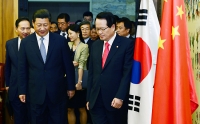 [TF포토] 나란히 걷는 시진핑 주석-정의화 국회의장