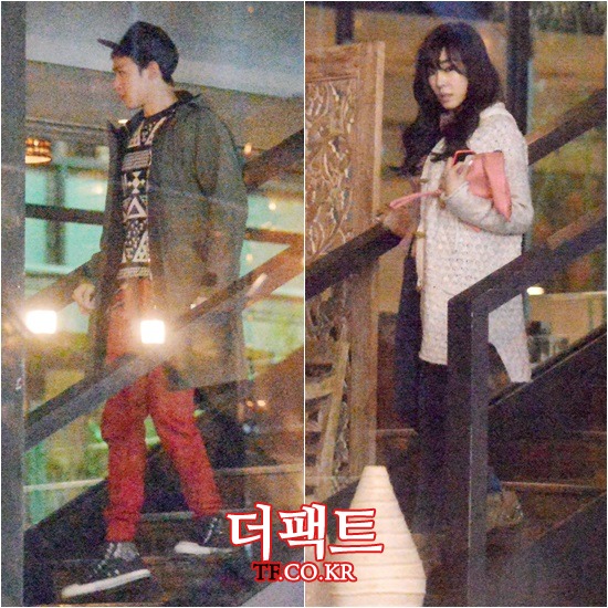 걸그룹 소녀시대 멤버 티파니(오른쪽)와 그룹 2PM 멤버 닉쿤이 아이돌 커플로 열애를 공개했다. / 문병희 기자