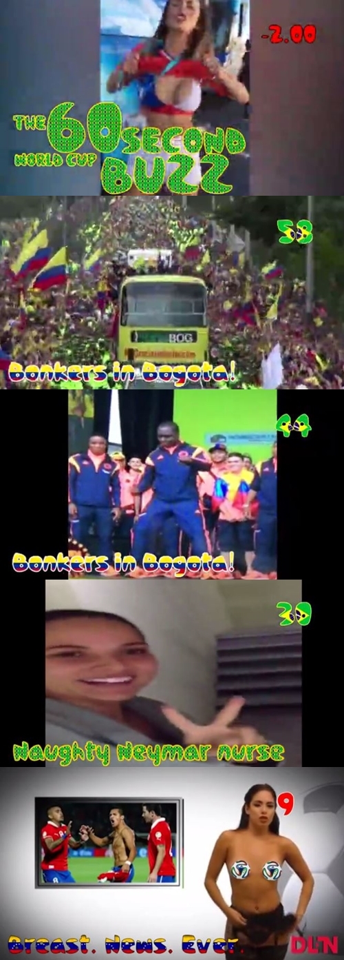 유럽 언론 유로스포트가 8일 콜롬비아 국민들의 뜨겁고 도발적인 응원 장면을 공개했다. / 유로스포트 캡처