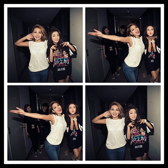 씨엘(왼쪽)과 산다라박은 팀 멤버 박봄의 마약 스캔들 의혹이 가시지 않은 상황에서도 밝은 근황 사진을 공개해 눈길을 끌고 있다. /씨엘 인스타그램