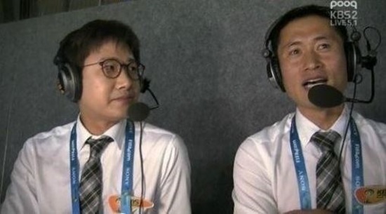 KBS는 이영표(오른쪽)의 예언 적중으로 시청률 정상에 오르는 특혜를 누렸다.. / KBS 방송 캡처