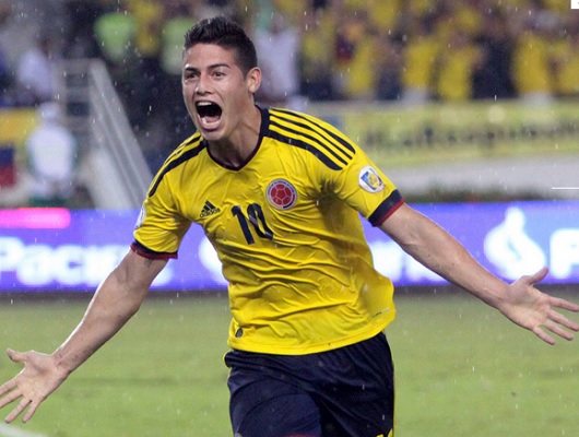 콜롬비아 호날두 하메스 로드리게스는 6골을 터뜨리고 득점왕을 차지했다. / 콜롬비아 축구협회