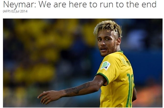 네이마르 다 실바가 지난달 13일 열린 브라질 월드컵 개막전 크로아티아와 경기에서 동점골을 터뜨려 팀 승리의 밑거름이 됐다. / 국제축구연맹 홈페이지 캡처