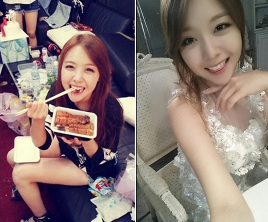 민아 뱃살에 네티즌들은 청순한 사진도 있다며 반문하고 있다. / 민아 트위터