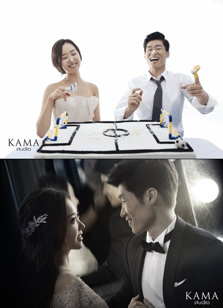 박지성이 김민지 전 아나운서와 결혼식을 올렸다./ 카마스튜디오 제공