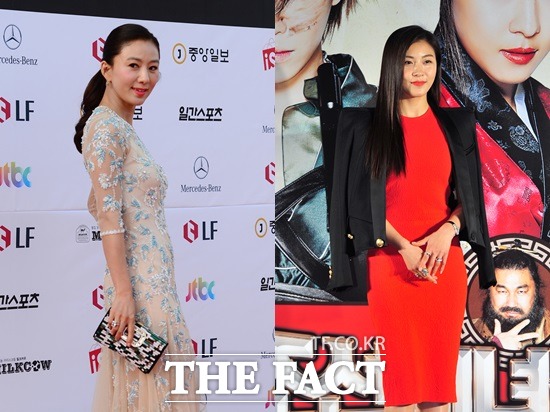김희애(왼쪽)와 하지원이 서울드라마어워즈 2014에서 나란히 여자 연기자상 후보에 올랐다. / 남윤호 김슬기 기자