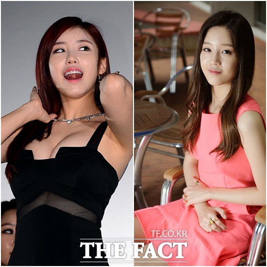 베이글녀 볼륨과 다이어트 변화로 대중의 관심을 끄는 데 성공한 전효성과 박보람(오른쪽). 좋은 노래와 뛰어난 마케팅 전략이 홍보의 롤 모델로 꼽히고 있다. /문병희 김슬기 기자