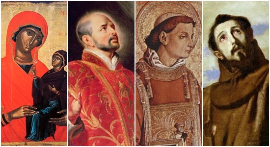 가톨릭 신자들은 성인(聖人)의 이름으로 세례명을 짓는다. 성모 마리아의 모친인 성녀 안나, 가톨릭의 대표적인 신학자 이냐시오, 가난한 사람들에게 물건을 나눠 준 라우렌시오, 가톨릭 설교가 아시시의 프란치스코(왼쪽부터)의 이름을 세례명으로 사용하는 의원들이 있다. 새누리당 김현숙 의원은 안나, 같은 당 유기준·정병국 의원은 이냐시오, 새정치민주연합 노웅래·백군기 의원은 가우덴시오, 새누리당 안덕수 의원은 프란치스코를 세례명으로 사용 중이다.  /위키백과