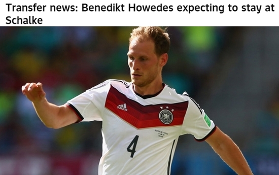 베네딕트 회베데스가 16일 샬케에 남을 것이라는 뜻을 나타냈다. / 스카이스포츠 캡처