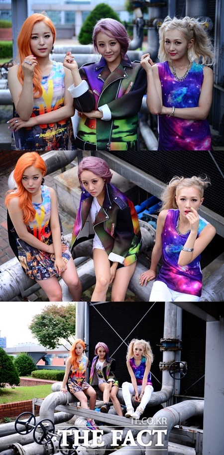 에이코어(왼쪽부터 케미 민주 지영, 이하 동일)는 9월 모두가 깜짝 놀랄 만한 파격적인 곡으로 다시 돌아올 것을 약속했다. /김슬기 기자